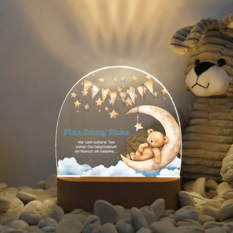 Personalisiertes-Nachtlicht-mit-eigenem-Text-und-teddy-in-mondsichel-Motiv-Licht-an-16,5x14,8x6cm