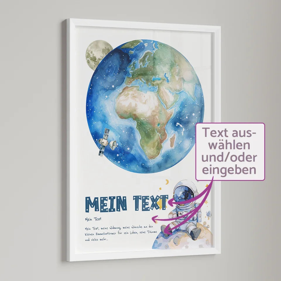 Personalisiertes-Kinderposter-mit-eigenem-Text-und-Astronauten-Motiv-Hochformat-Pesonalisierungsmöglichkeiten