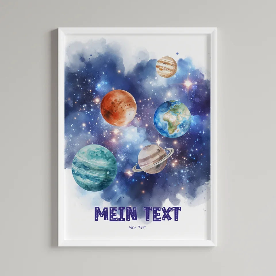 Personalisiertes-Kinderposter-mit-eigenem-Text-und-Planeten-Motiv-Hochformat