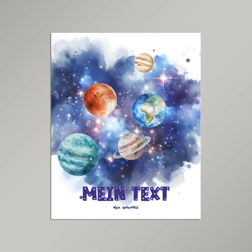 Personalisiertes-Kinderposter-mit-eigenem-Text-und-Planeten-Motiv-40x50cm-Hochformat