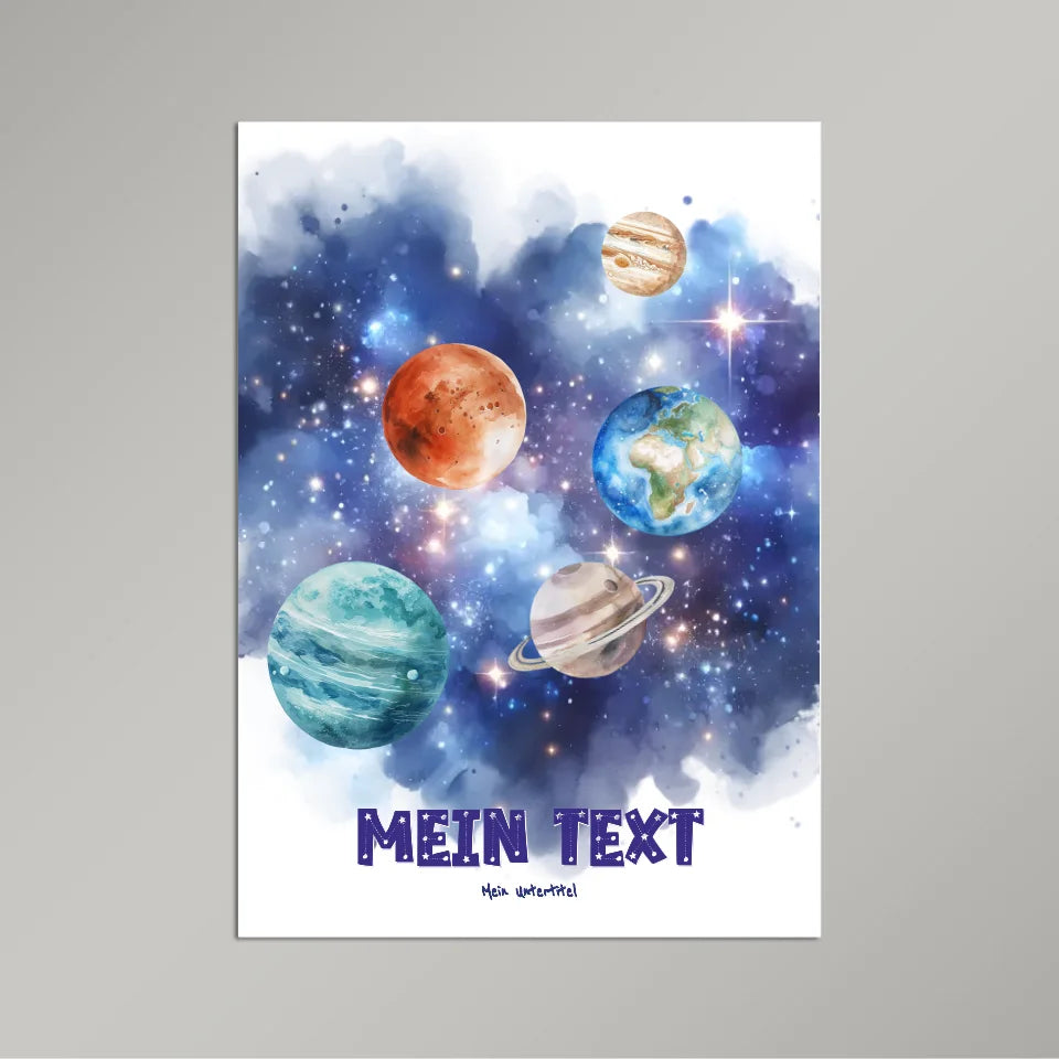 Personalisiertes-Kinderposter-mit-eigenem-Text-und-Planeten-Motiv-50x70cm-Hochformat