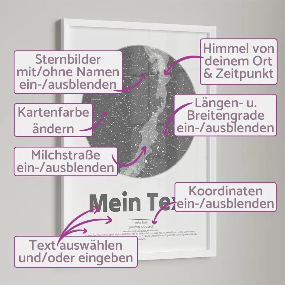 Personalisierte-Sternenkarte-rund-in-grau-mit-eigenem-Blockschrift-Text-deinem-Ort-Augenblick-Hochformat-Personalisierungsmöglichkeiten