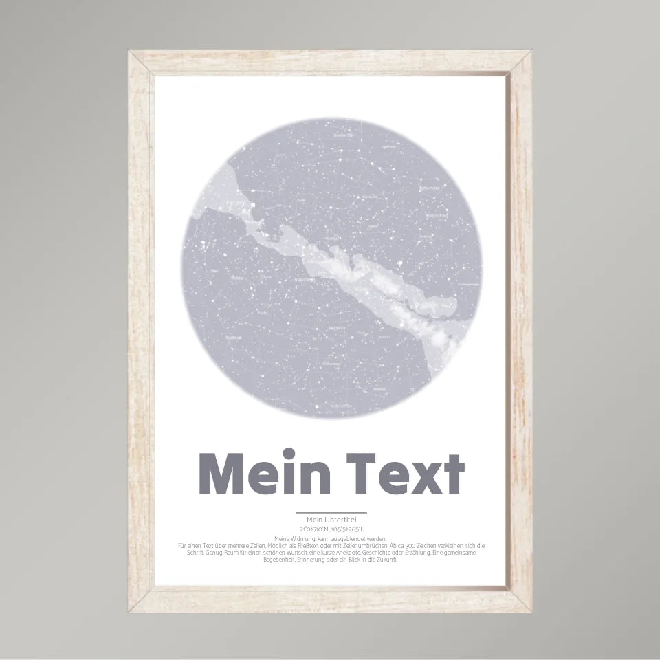 [Personalisierte/s-Sternenkarte/Kinderposter/Landkarte...]-mit-eigenem-Text-und-[Motiv]-21x30cm-Hochformat-im-Holzrahmen-natur