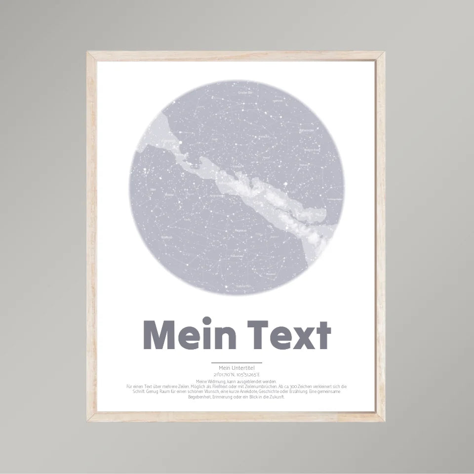 [Personalisierte/s-Sternenkarte/Kinderposter/Landkarte...]-mit-eigenem-Text-und-[Motiv]-40x50cm-Hochformat-im-Holzrahmen-natur