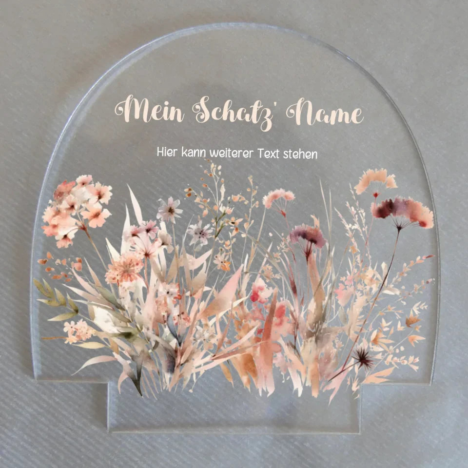 Wechselmotiv-für-personalisiertes-Nachtlicht-mit-Blumenwiesen-Motiv-in-apricot-und-Name-14,8x14,8x0,4cm