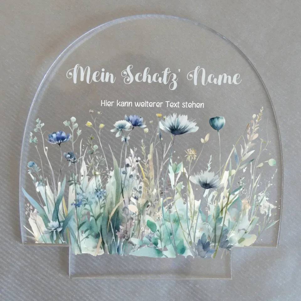 Wechselmotiv-für-personalisiertes-Nachtlicht-mit-Blumenwiesen-Motiv-in-blau-und-Name-14,8x14,8x0,4cm