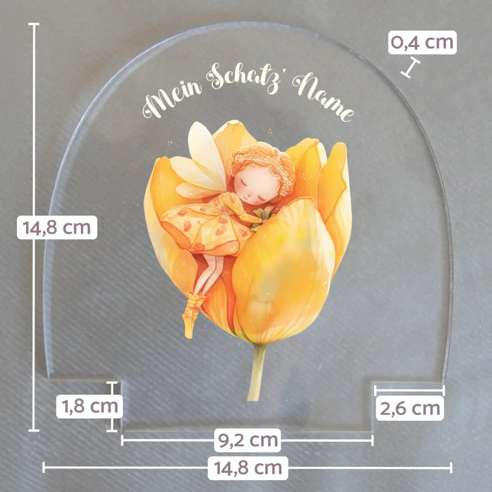 Wechselmotiv-für-personalisiertes-Nachtlicht-mit-Name-und-Feen-Motiv-in-gelb-mit-Massangaben-14,8x14,8x0,4cm