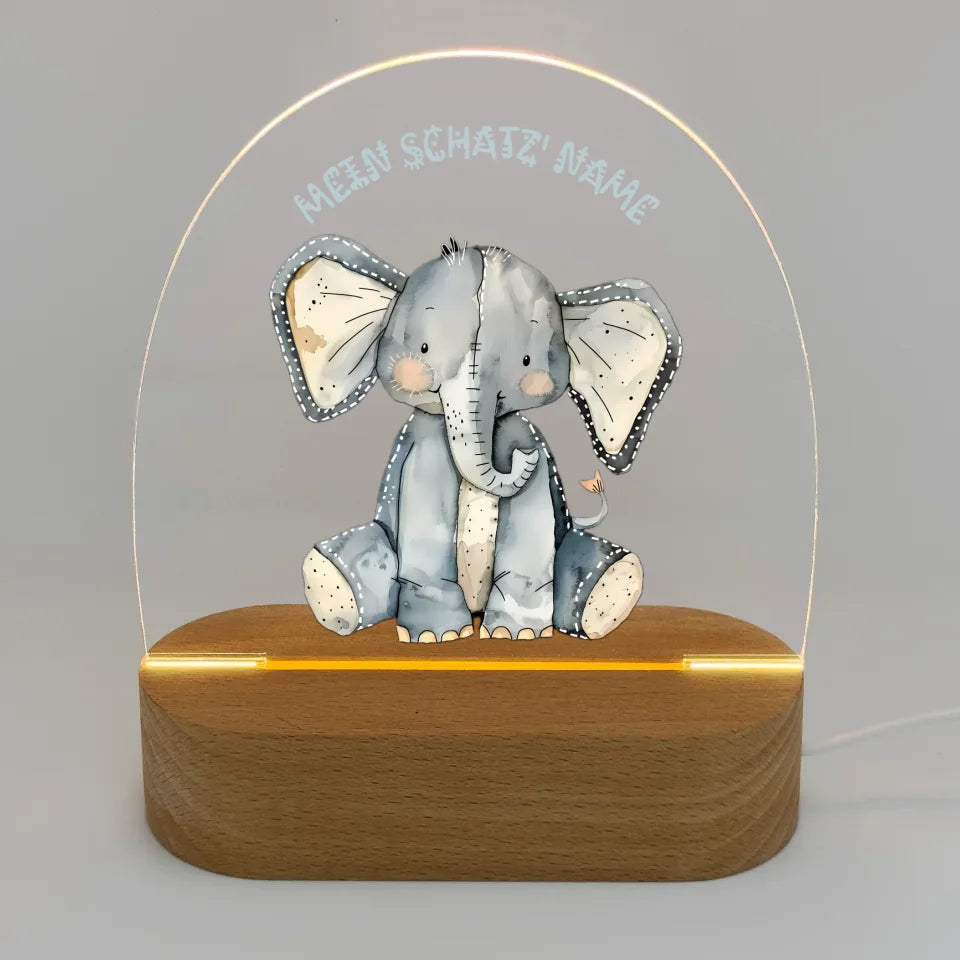 Personalisiertes-Nachtlicht-mit-eigenem-Text-und-elefant-Motiv-Licht-an-16,5x14,8x6cm