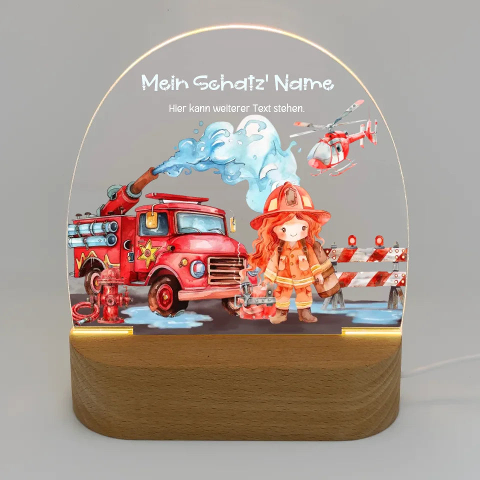 Personalisiertes-Nachtlicht-mit-eigenem-Text-und-feuerwehr-frau-Motiv-Licht-an-16,5x14,8x6cm