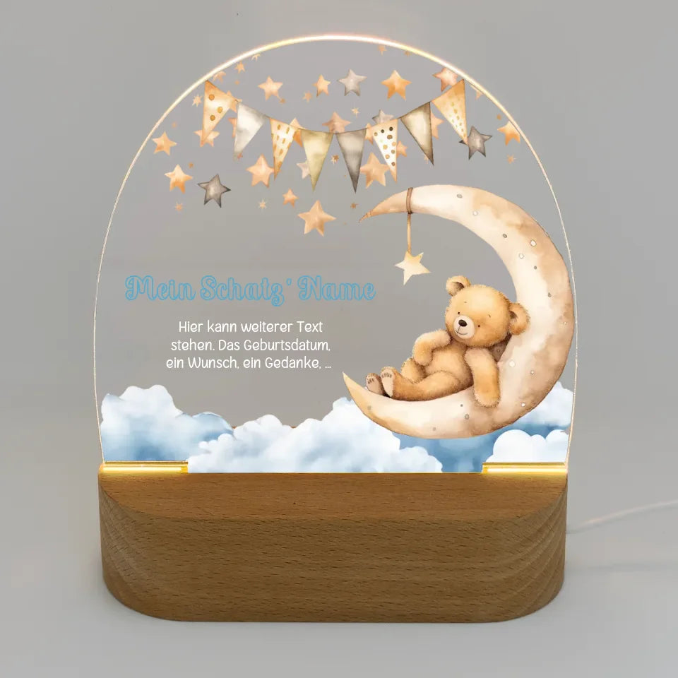 Personalisiertes-Nachtlicht-mit-eigenem-Text-und-teddy-in-mondsichel-Motiv-Licht-an-16,5x14,8x6cm